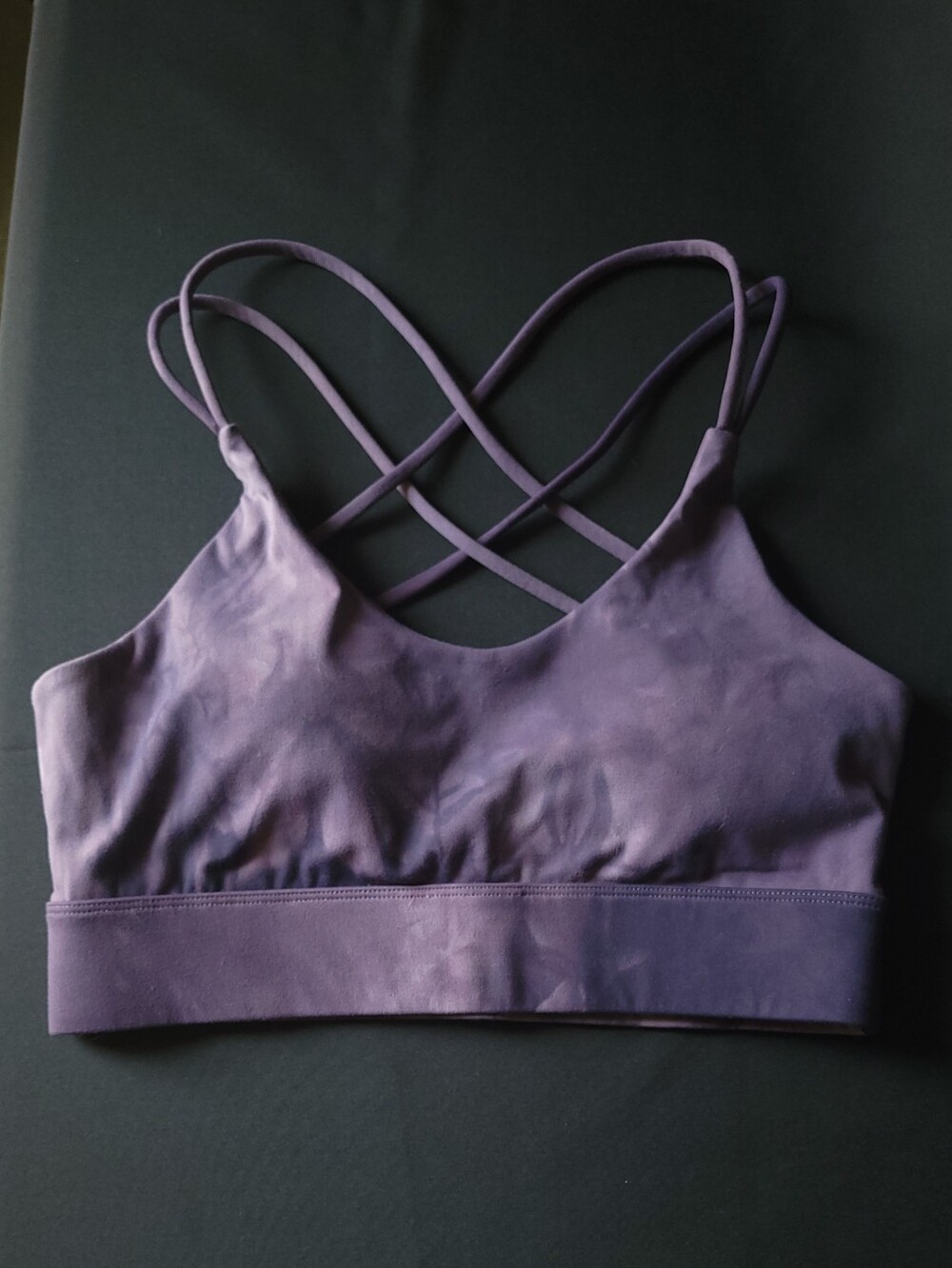Vital Apparel Strappy Sports Bra - Purple Tie Dye